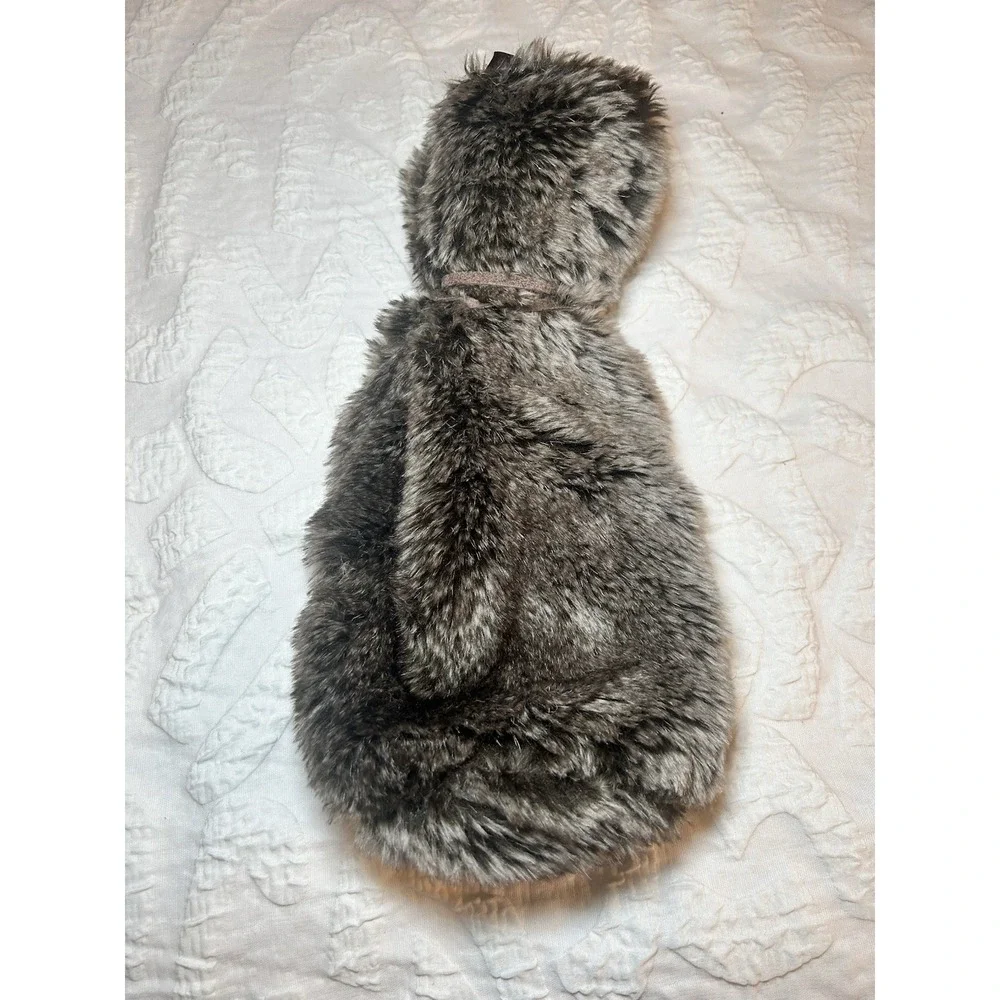 Wine Bottle Bag - Restoration Hardware - Faux Fur Satin Lined Leather‎ Tie